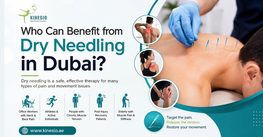 Discover who can benefit from dry needling therapy in Dubai for muscle pain, sports injuries, stiffness, and faster recovery with expert care.