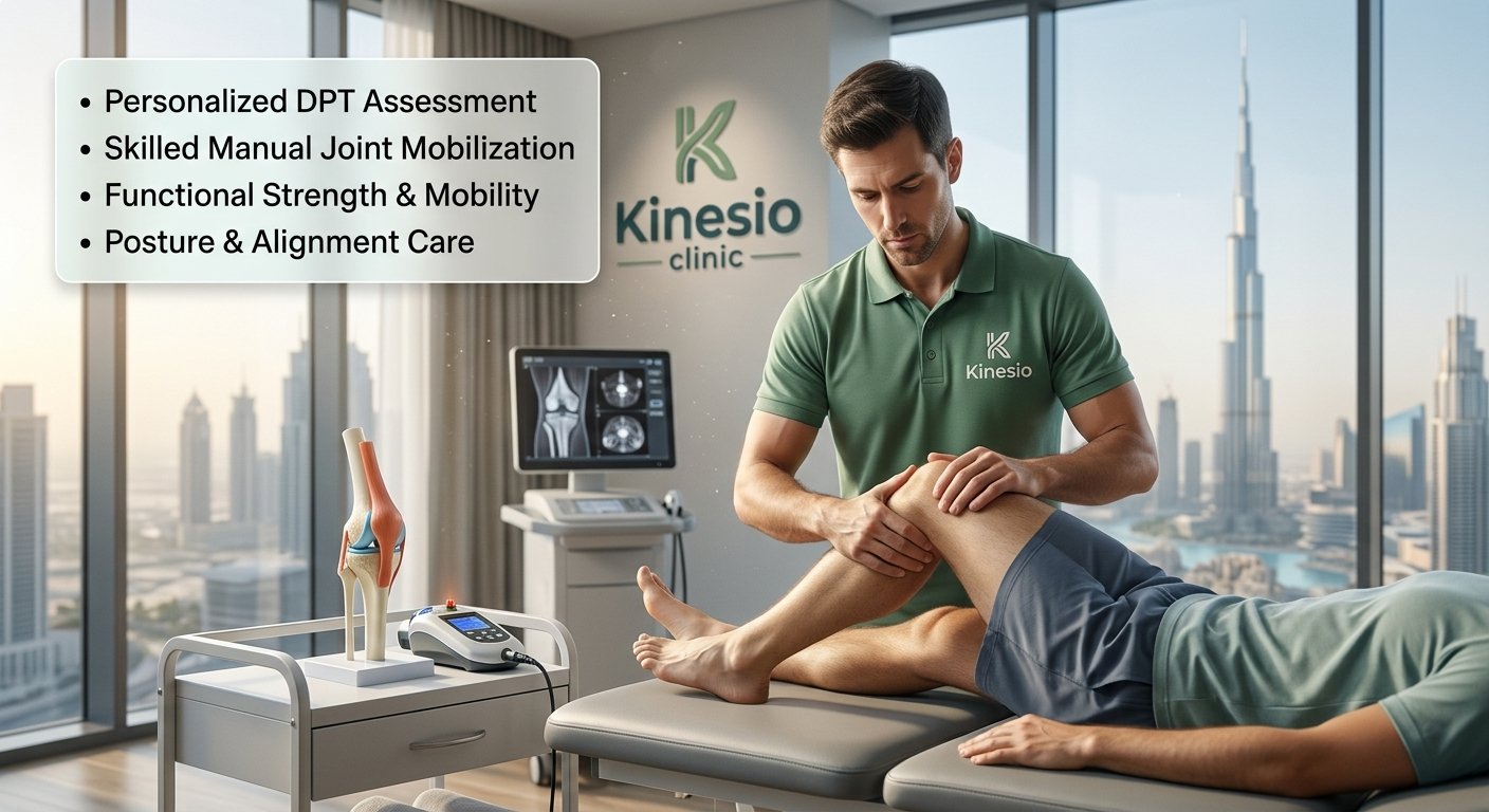 Knee pain when climbing stairs and physiotherapy treatment in Dubai