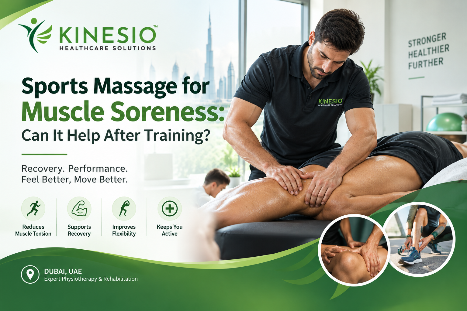 Sports massage for muscle soreness and recovery in Dubai